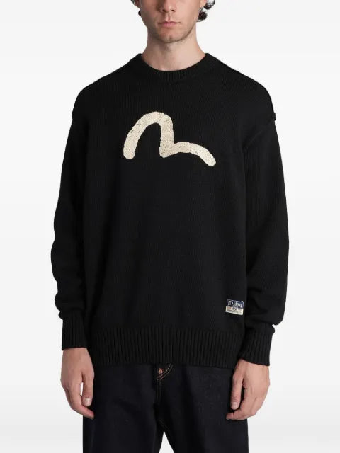 EVISU Seagull-intarsia sweater