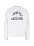 sacai slogan-print cotton sweater