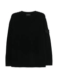 Stone Island ribbed logo-patch sweater