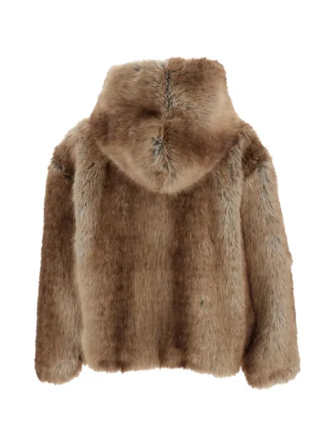 FOUND faux-fur hooded jacket