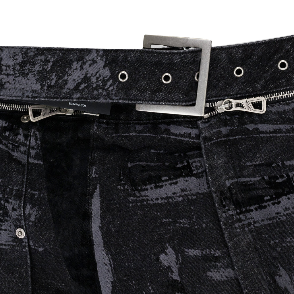 Black Denim Kilt