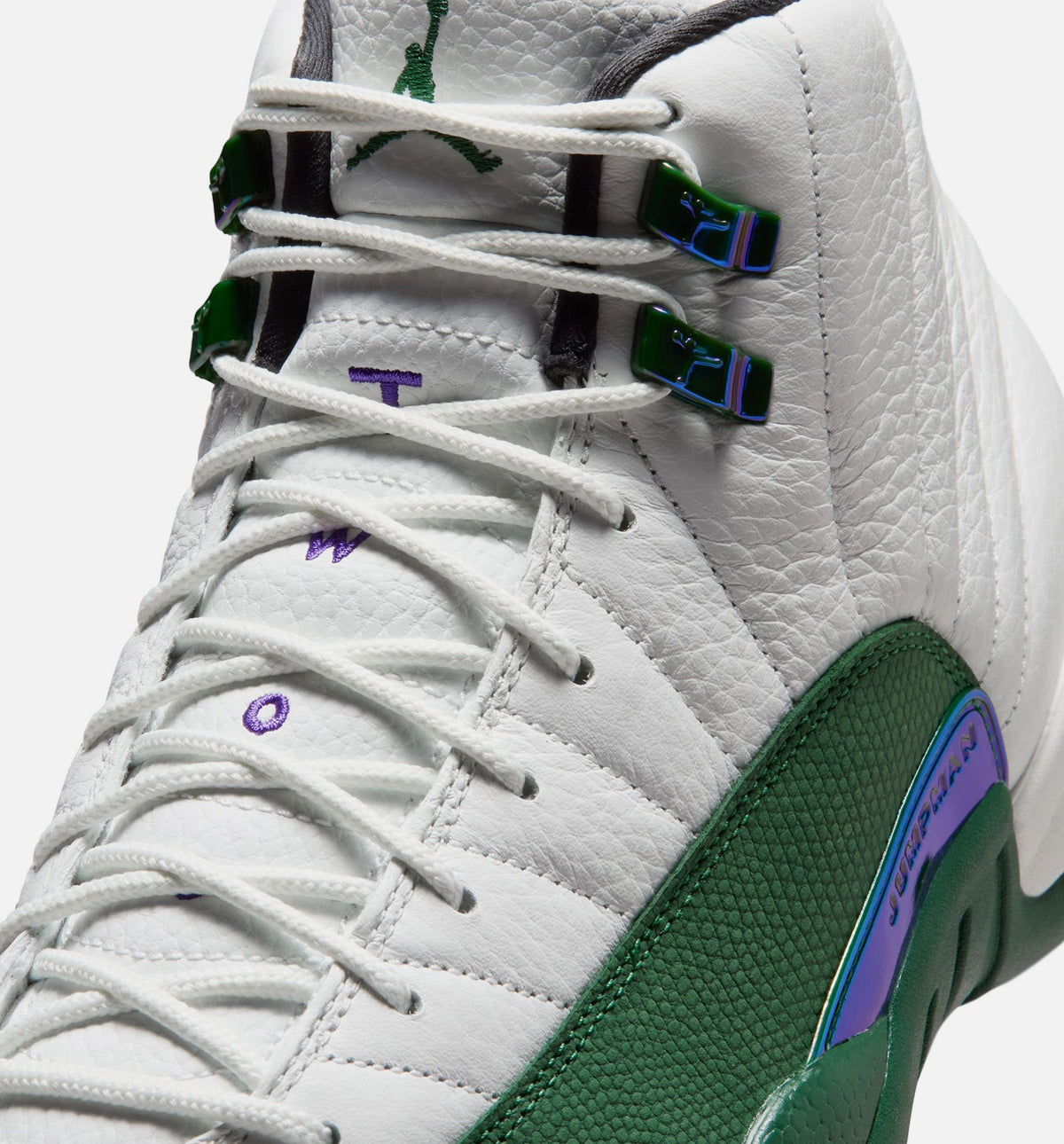 Air Jordan 12 Retro Idols Become Rivals Men's Lifestyle Shoes - Summit White/Canyon Green/Fierce Purple