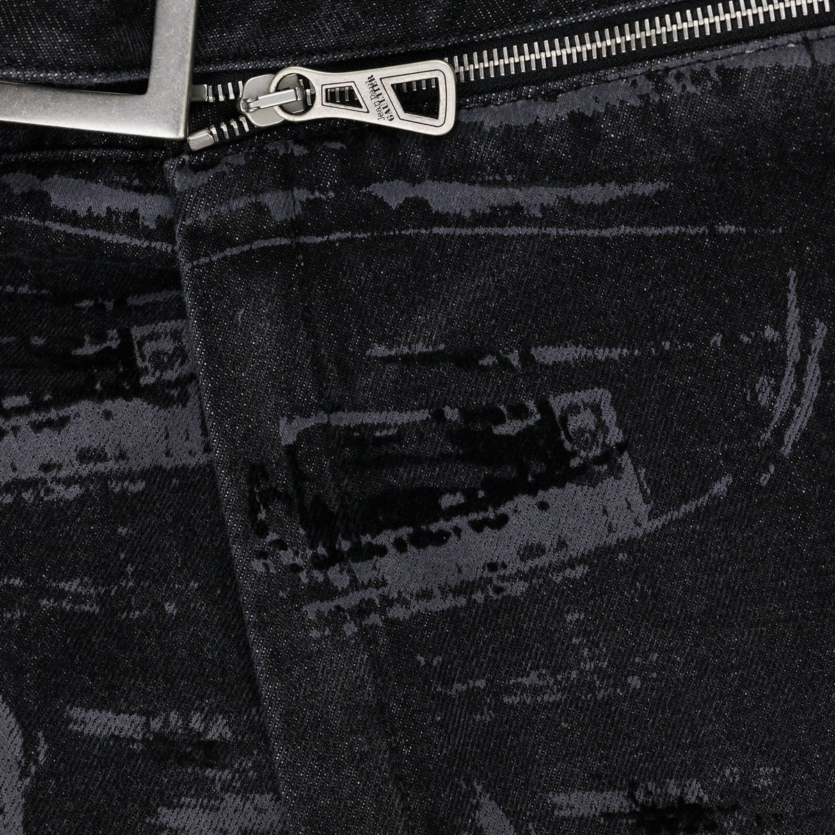 Black Denim Kilt