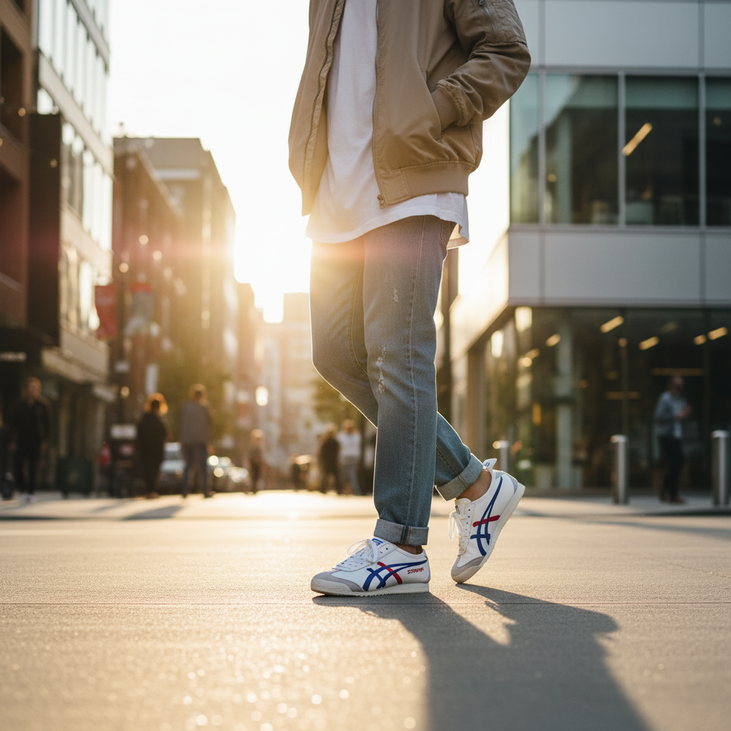 Onitsuka Tiger MEXICO 66 Sneakers — White/Blue/Red (Multi-Color)