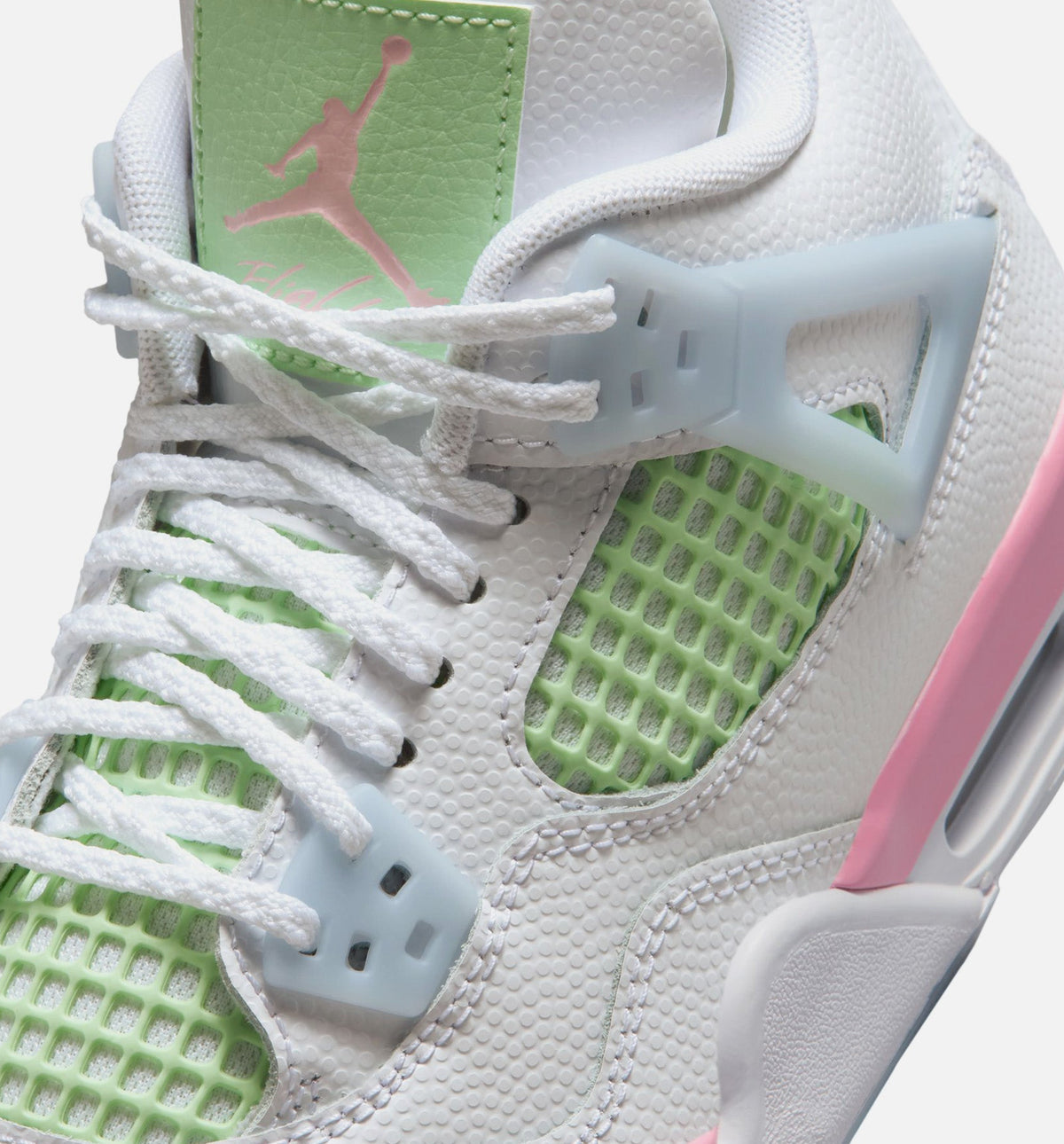 Air Jordan 4 Retro "Medium Soft Pink" Big Kids' Shoe – White/Medium Soft Pink/Half Blue