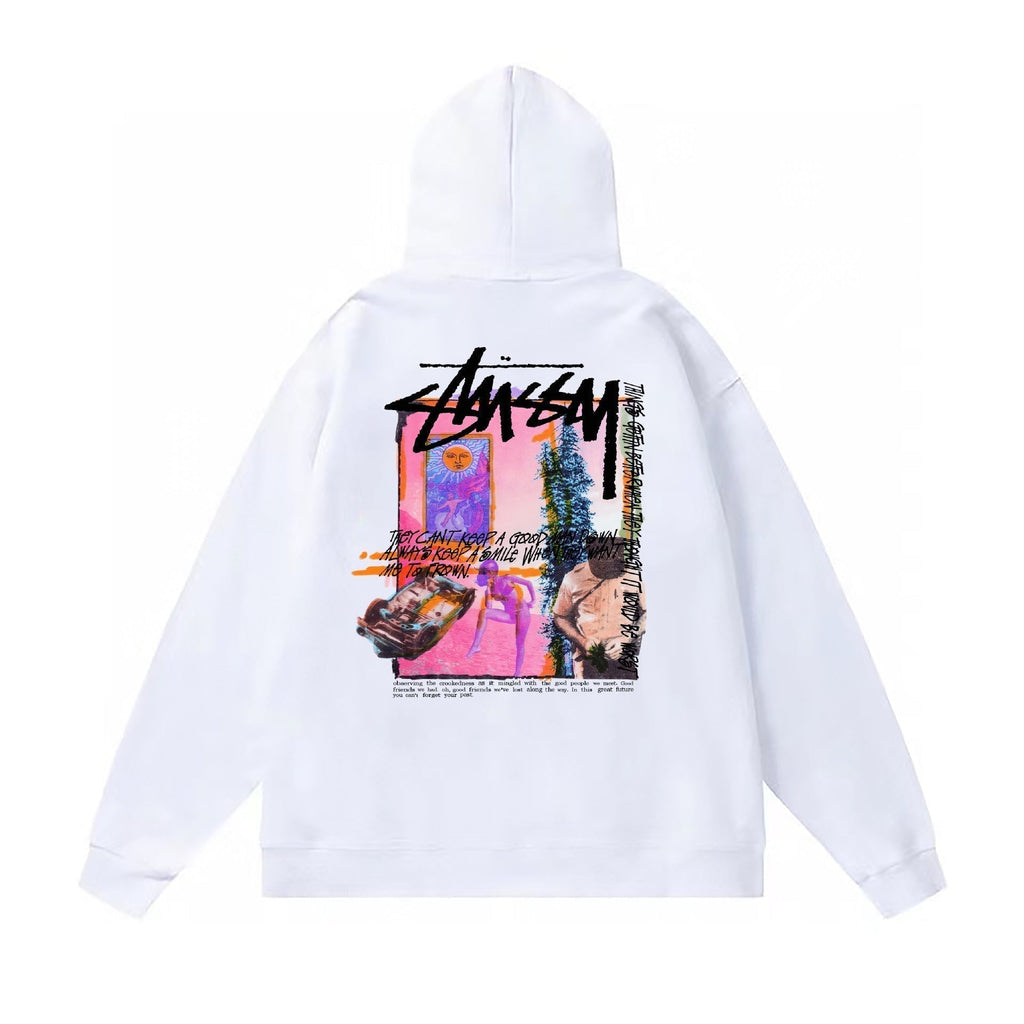 Stussy Hoodie Fall/Winter Fleece Hooded Sweater