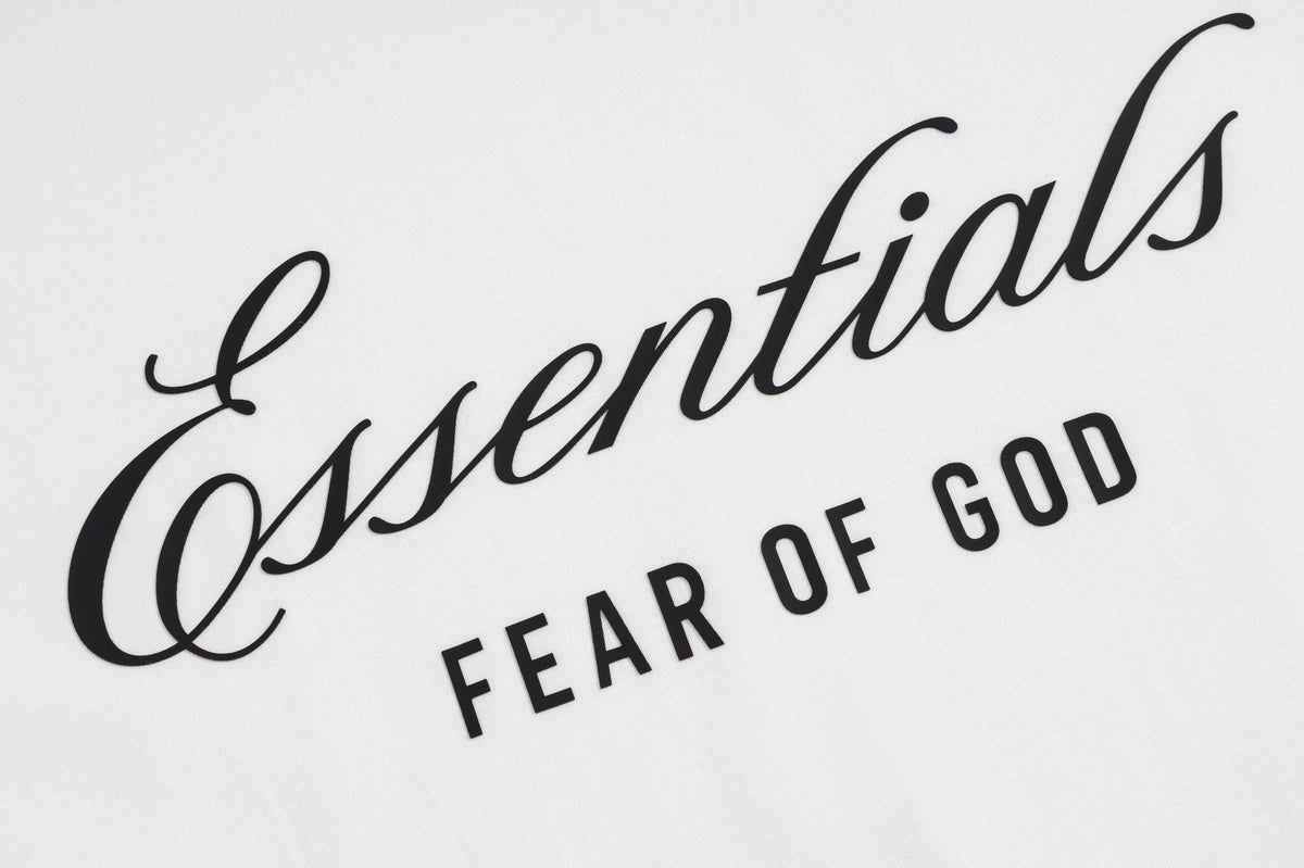 Fear Of God Essentials Signature Script Letter Print Tee Streetwear