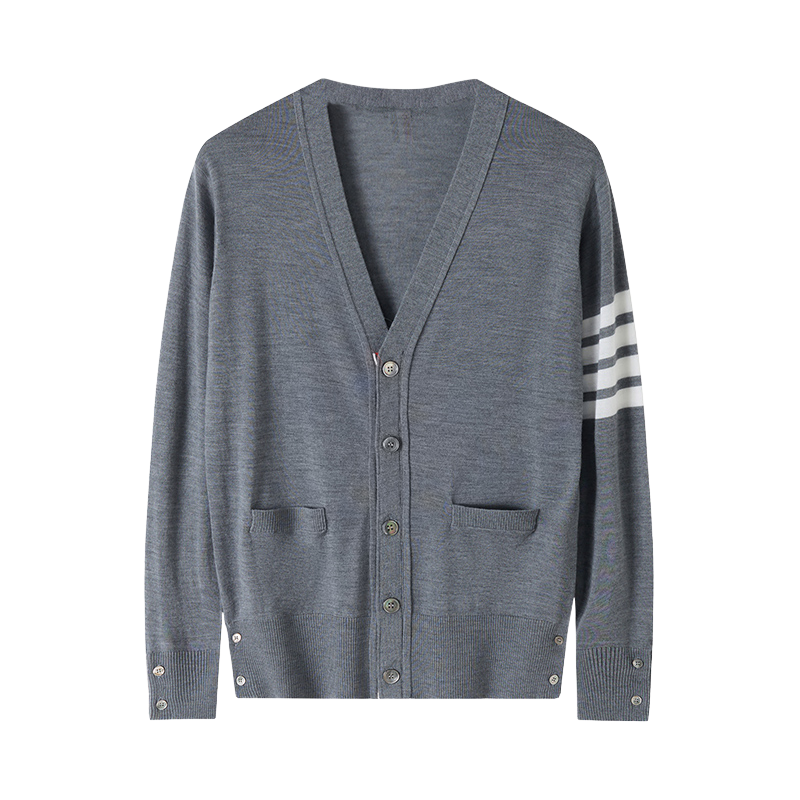 Unisex V-neck thin cardigan | Thom Browne