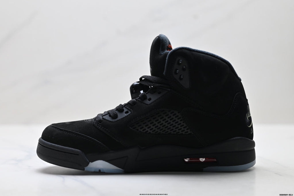 Air Jordan 5 Retro Black Fire Red Green Sneakers