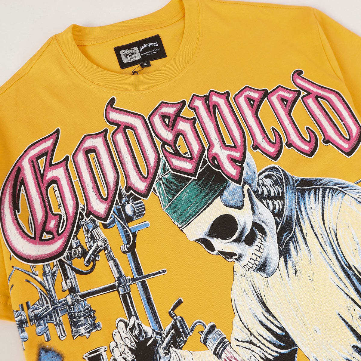 Godspeed Brain Wash Yellow Graphic T-Shirt