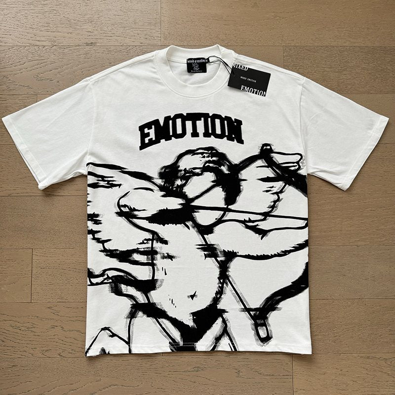 MIXED EMOTION Front-and-Back Graphic T-Shirt
