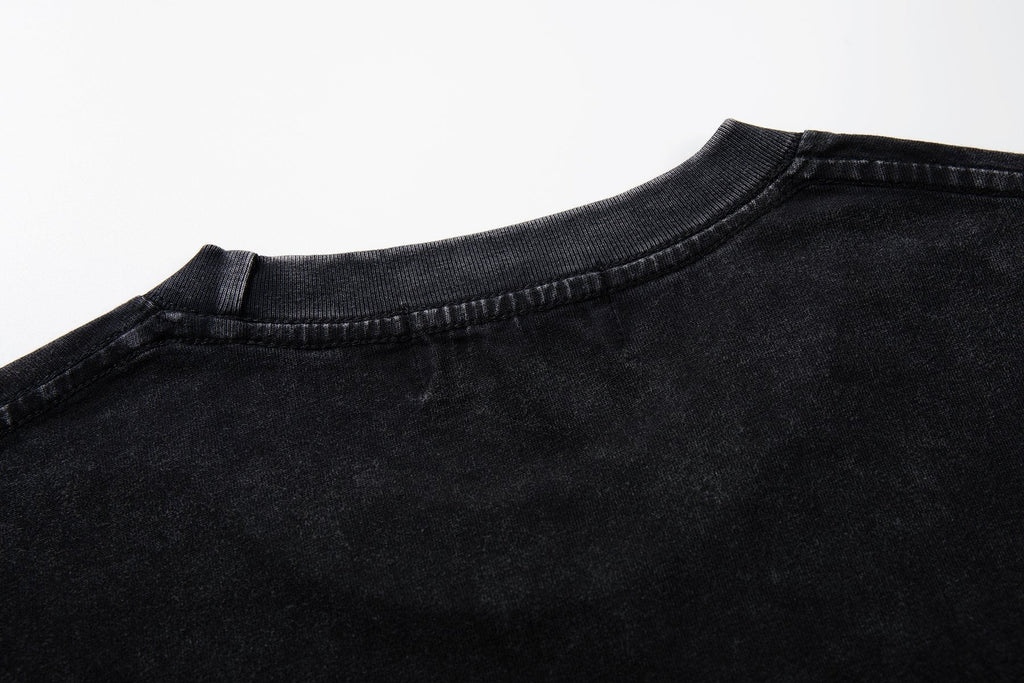 MAJESTIK Racing Graphic Washed Black T-Shirt