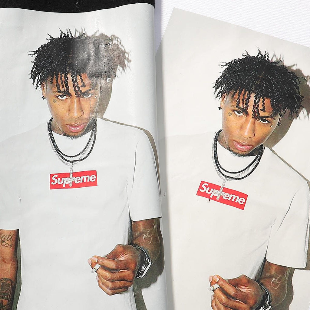 Supreme Rapper Portrait Graphic Short-Sleeve T-Shirt