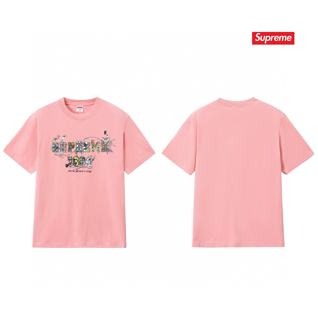 Supreme Cartoon Letter Graphic T-Shirt