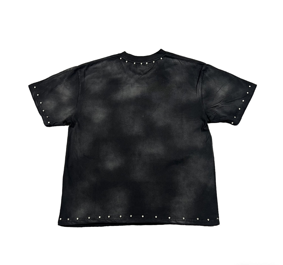 DUAA Blue Motorcycle Graphic Studded T-Shirt