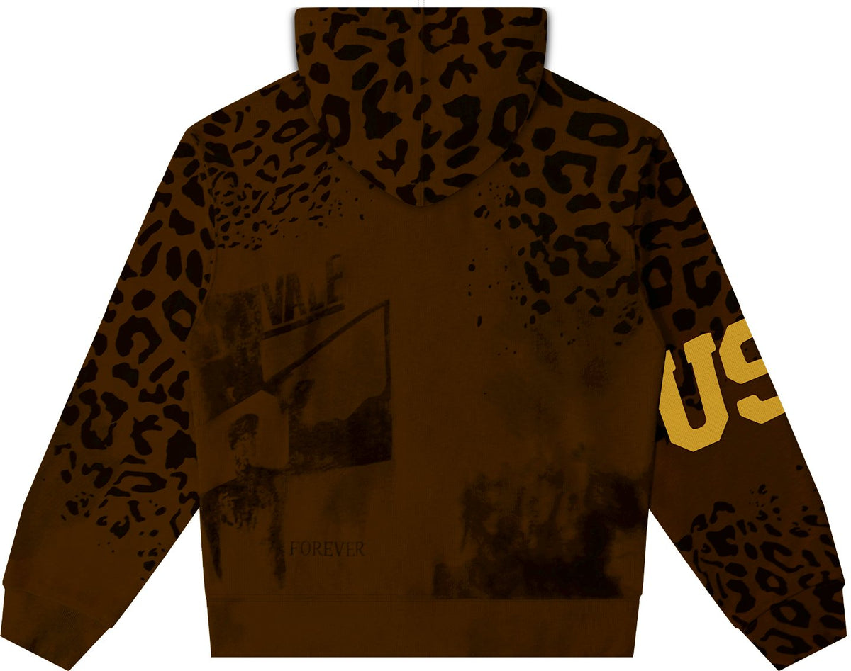 Valley Dreams Forever Leopard Panel Zip Hoodie