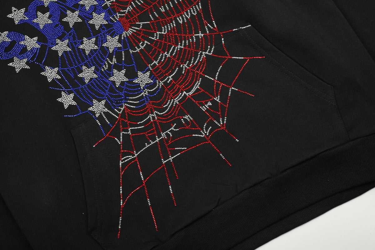 Sp5der Rhinestone Web Graphic Matching Set