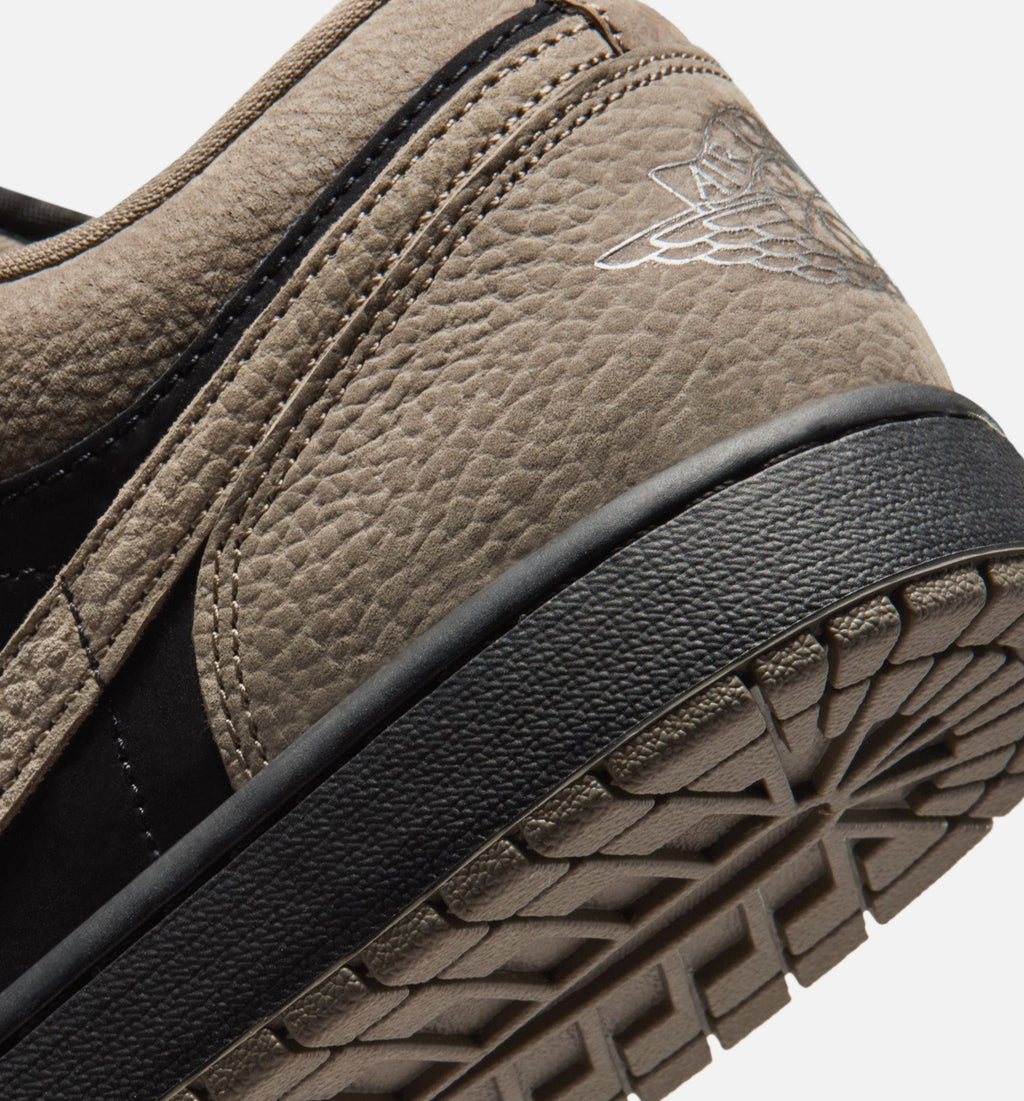 Air Jordan 1 Low SE Men's Sneakers | Black/Olive Grey/Light Wild Mango