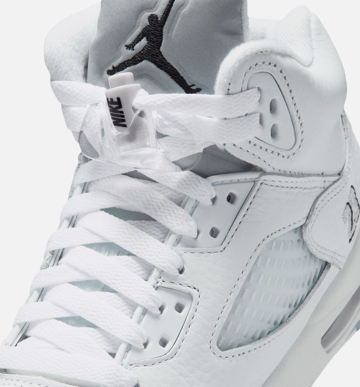Air Jordan 5 Retro OG White Metallic | Grade School Lifestyle Shoe | White/Black/Metallic Silver