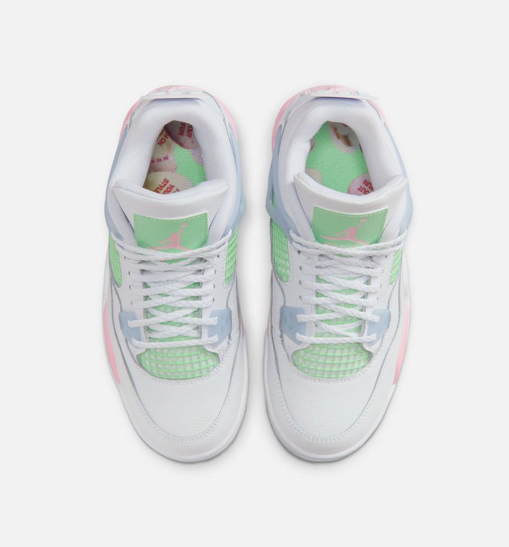 Air Jordan 4 Retro "Medium Soft Pink" Big Kids' Shoe – White/Medium Soft Pink/Half Blue