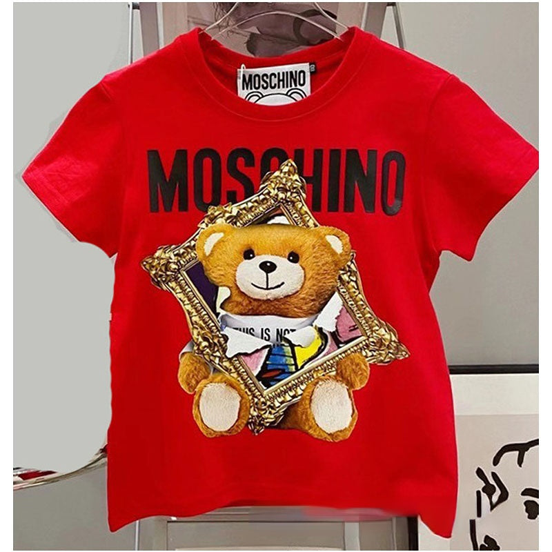 Moschino T-shirt Bear T-shirt Couple'S Cotton T-shirt