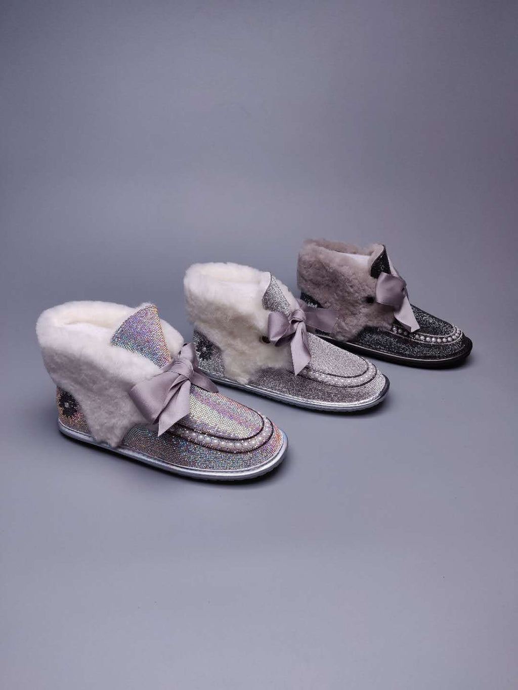 Daisy Crystal Ribbon Snow Boot — Iridescent | New Arrival | In Stock