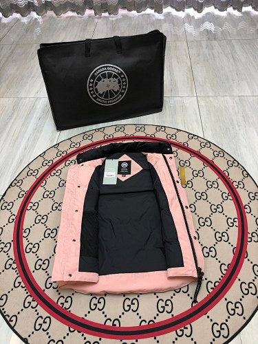 Canada Goose Puffer Vest in White with Stand Collar