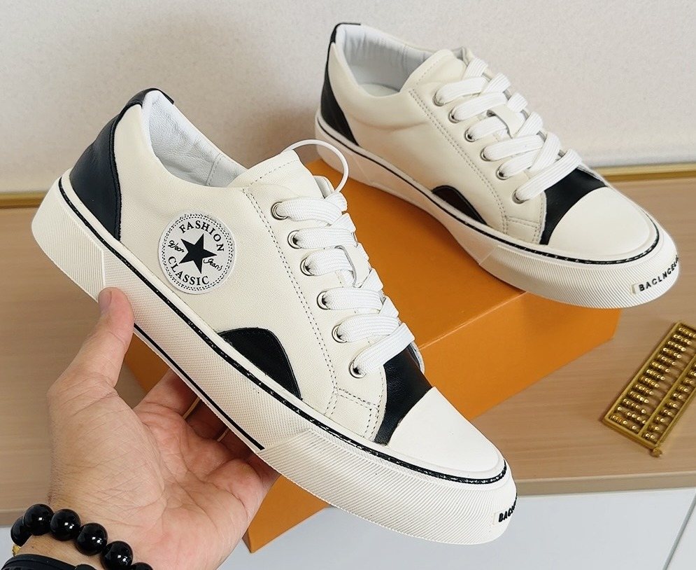 Converse White and Black Low-Top Sneakers