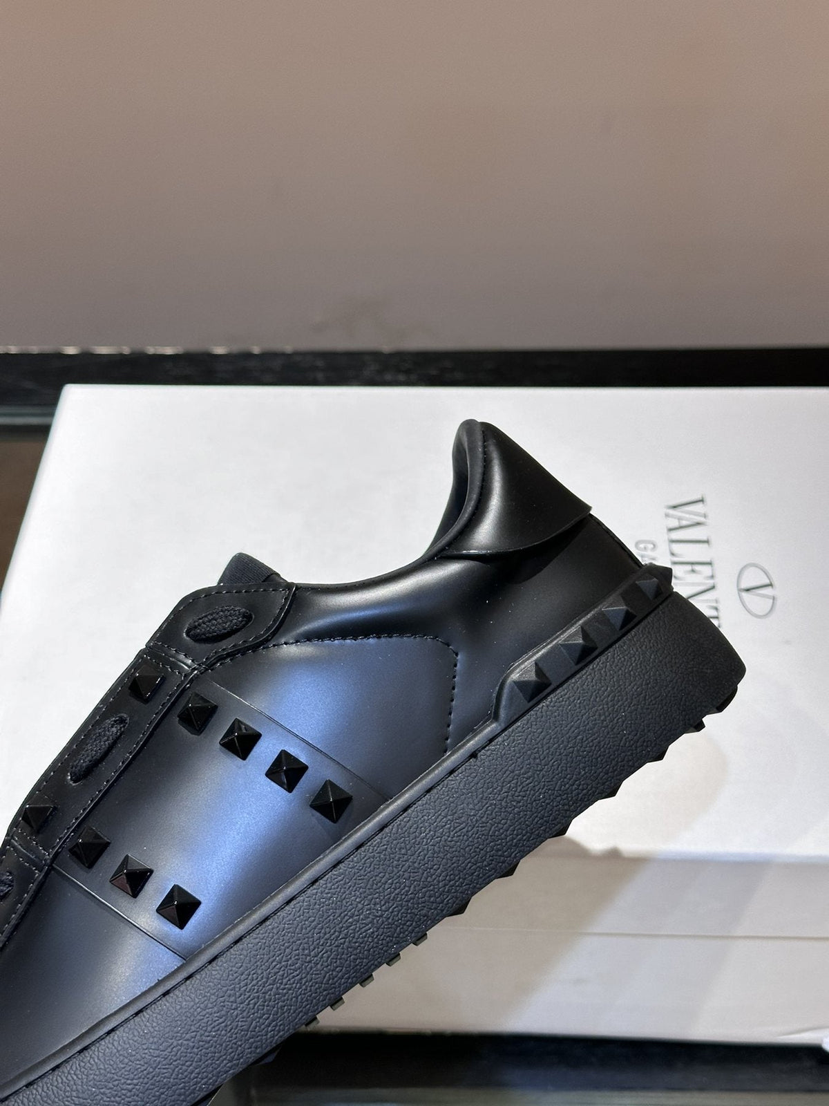 Valentino Garavani Black Studded Low-Top Sneakers