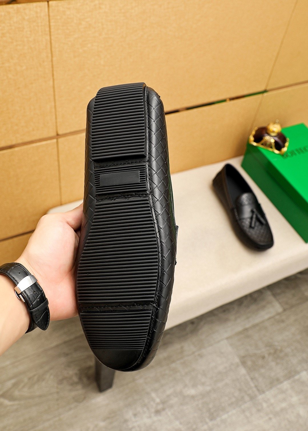 Bottega Veneta Black Tassel Loafers