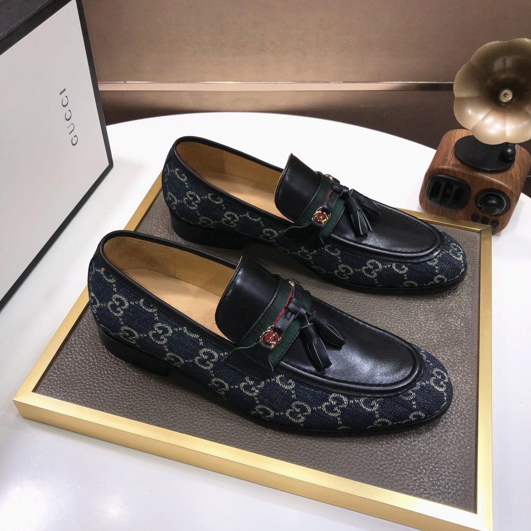 Gucci Monogram Tassel Loafers