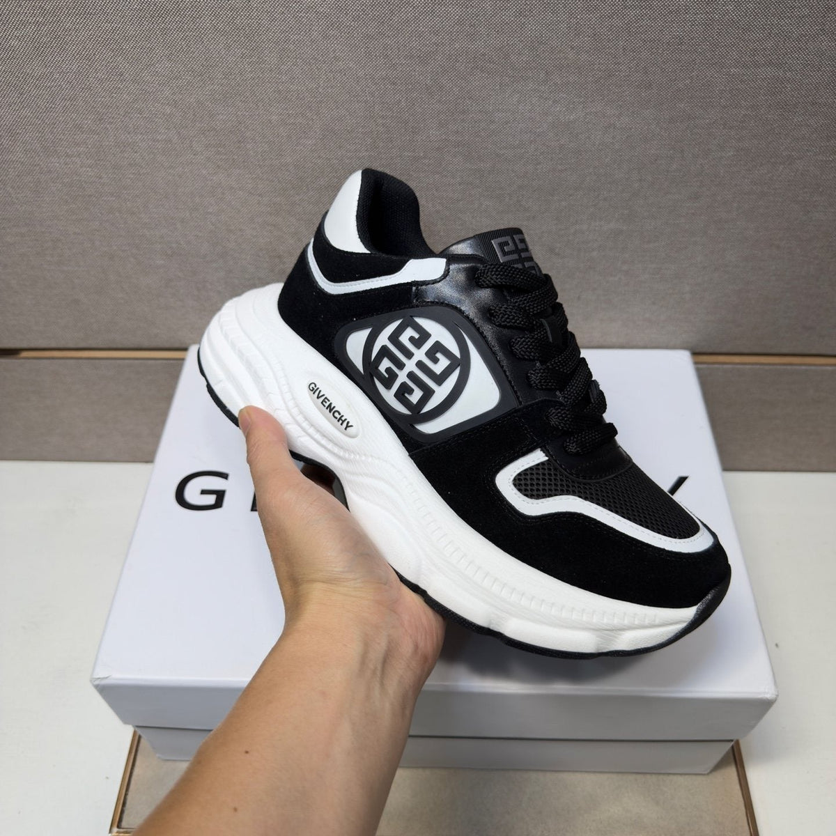 Givenchy Black and White Low-Top Sneakers