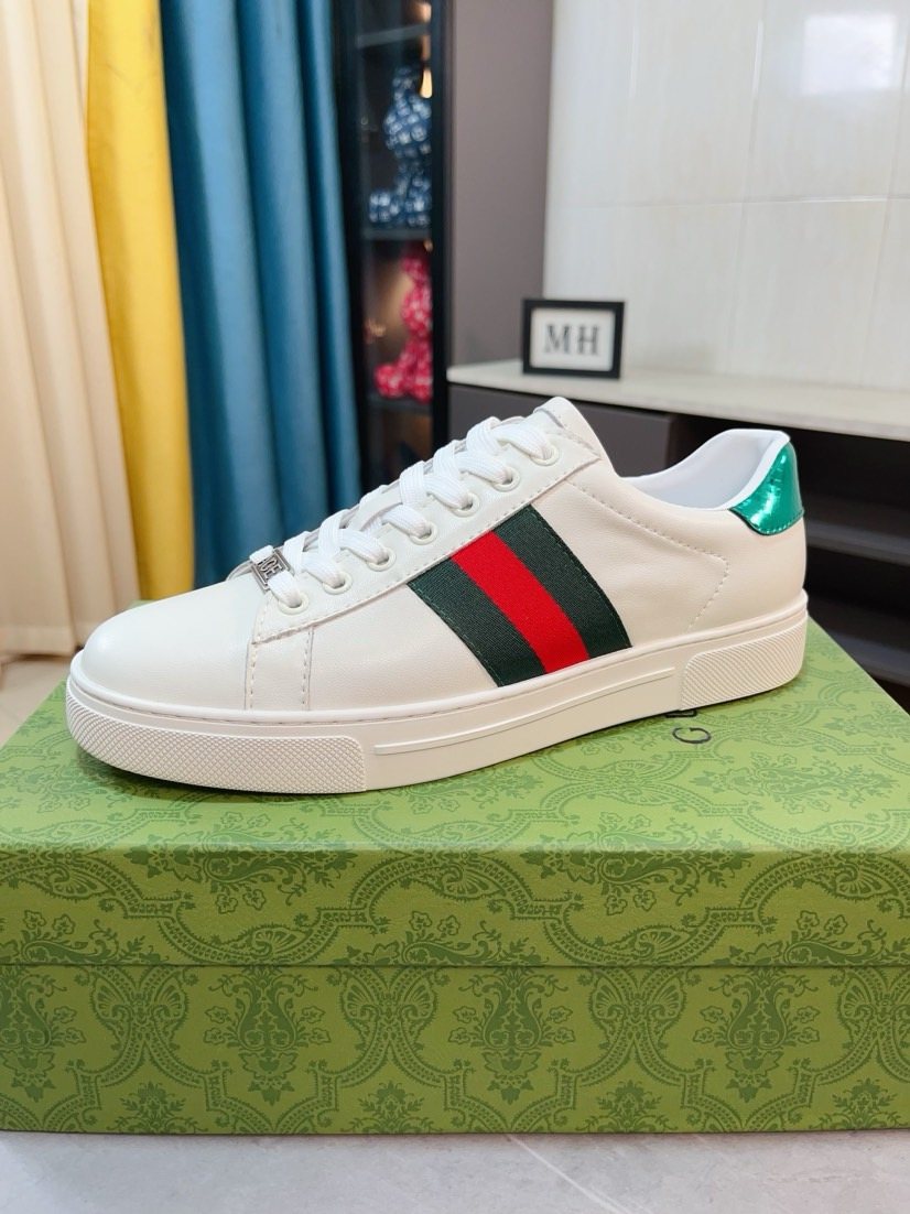 Gucci Men's Stripe Low-Top Sneakers - Rubber Cupsole