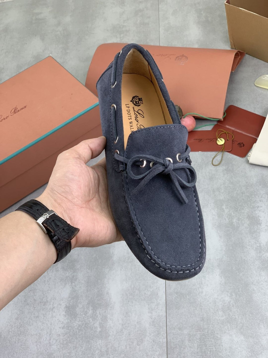 Loro Piana Suede Driving Shoes