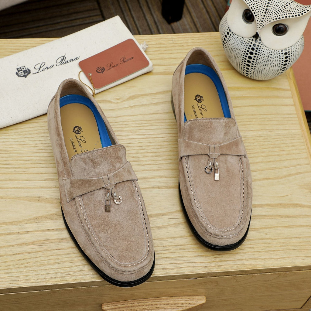 Loro Piana Textured Moccasin Loafers