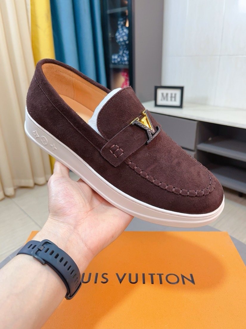 Louis Vuitton Men's Moc-Toe Slip-On Loafers
