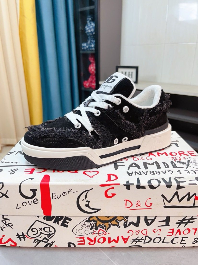 Dolce & Gabbana Contrast-Trim Low-Top Sneakers