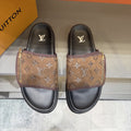 Louis Vuitton Monogram Zip Slide Sandals