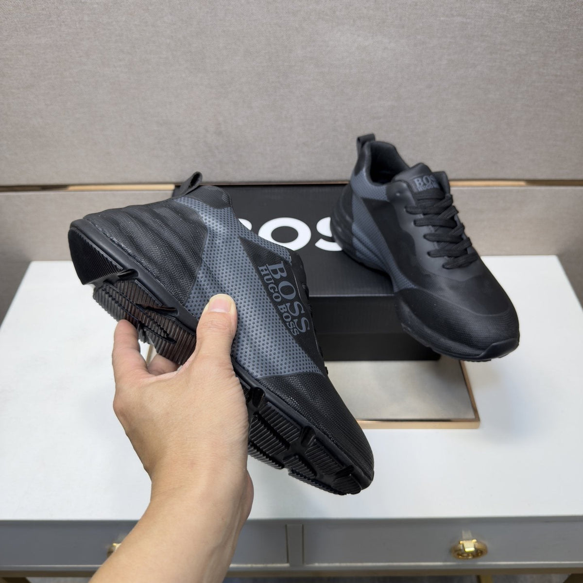 Hugo Boss Men's Mesh-Panel Sneakers