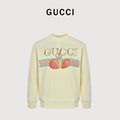 Gucci Whimsical Cartoon Strawberry Stripe Logo Series Crewneck Sweatshirt